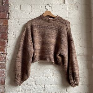 Urban outfitters brown cropped sweater